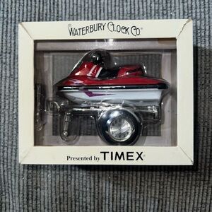 RARE VINTAGE Timex Waterbury Red and Silver Jet Ski Clock